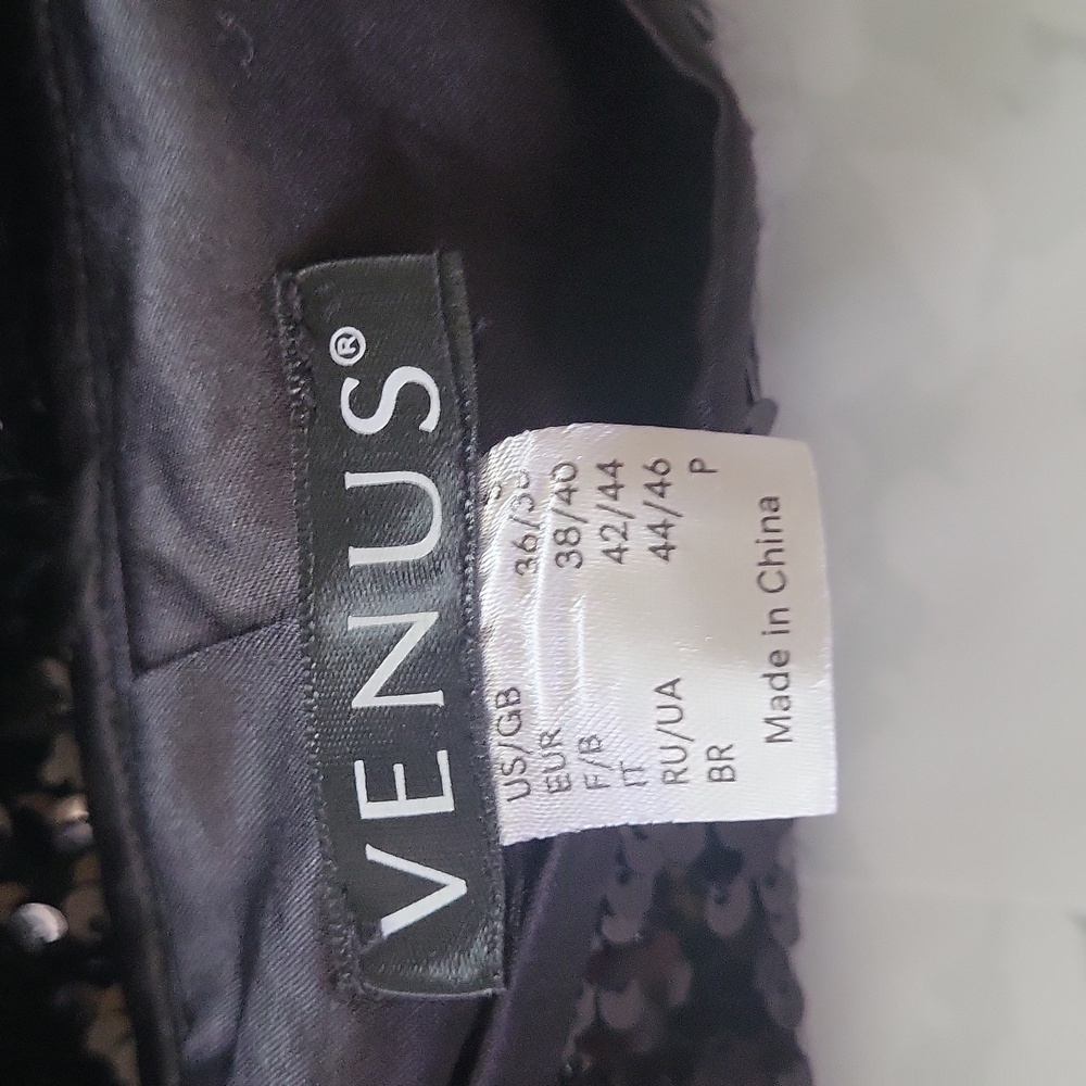 VENUS Black Wide leg Sequin Party Pants  VENUS - Picture 5 of 10
